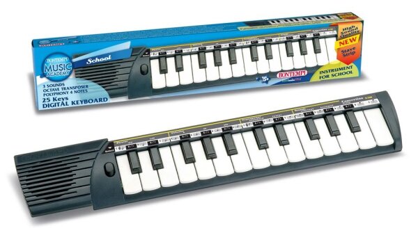 Midi Keyboard 25 Tasten mit 3 Klängen und Lautstärkeregler für Musikliebhaber