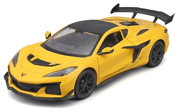 Chevrolet Corvette ZR1 2025 1/24 Modellauto gelb von Maisto lizenziert