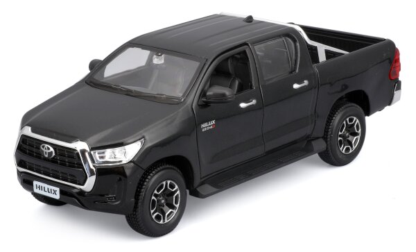 Maisto Toyota Hilux 1/24 schwarz lizenziertes Modellauto detailgetreu