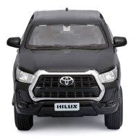 Maisto Toyota Hilux 1/24 schwarz lizenziertes Modellauto detailgetreu