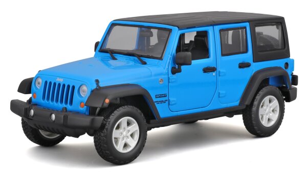 Maisto Jeep Wrangler Unlimited 2015 1/24 Modellauto blau detailgetreu