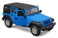 Maisto Jeep Wrangler Unlimited 2015 1/24 Model Car Blue Detailed