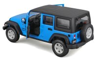 Maisto Jeep Wrangler Unlimited 2015 1/24 Model Car Blue Detailed