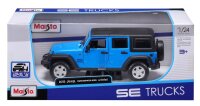 Maisto Jeep Wrangler Unlimited 2015 1/24 Model Car Blue Detailed