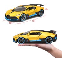 Bugatti Divo 1/24 Modellauto Gelb von Maisto lizenziert und detailgetreu