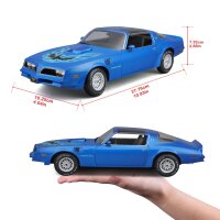 Maisto Pontiac Firebird Trans Am 1978 1/18 Modellauto blau, lizenziert und detailgetreu