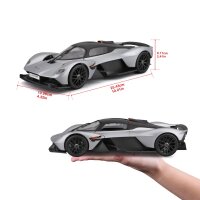 Aston Martin Valkyrie 2022 1/18 Modellauto silber von Maisto lizenziert