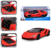 Lamborghini Centenario 1/18 Orange Modellauto von Maisto detailgetreu lizenziert