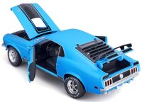 Ford Mustang Mach 1 1970 1/18 Scale Model Car Blue by Maisto Licensed