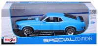 Ford Mustang Mach 1 1970 1/18 Scale Model Car Blue by Maisto Licensed