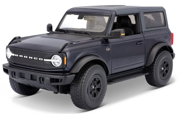 Ford Bronco Wildtrak 2021 1/18 Modellauto blau von Maisto lizenziert und detailgetreu