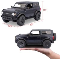 Ford Bronco Wildtrak 2021 1/18 Scale Model Car Blue by Maisto Licensed