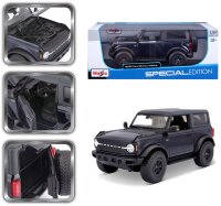 Ford Bronco Wildtrak 2021 1/18 Scale Model Car Blue by Maisto Licensed
