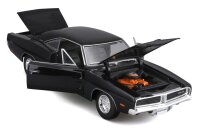 Dodge Charger 1969 1/18 schwarz Modellauto von Maisto lizenziert und detailgetreu