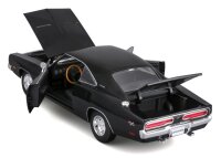 Dodge Charger 1969 1/18 schwarz Modellauto von Maisto lizenziert und detailgetreu