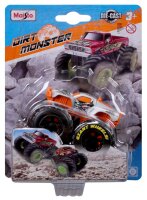 Maisto Dirt Monster Fahrzeuge aus Metall mit großen Reifen in bunten Farben