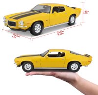 Chevrolet Camaro 1971 Gelb 1/18 Modellauto von Maisto lizenziert und detailgetreu