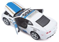 Chevrolet Camaro SS RS 2010 Police Model Car 1/24 White by Maisto