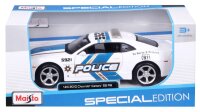 Chevrolet Camaro SS RS 2010 Police Model Car 1/24 White by Maisto