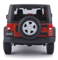 Maisto Jeep Wrangler Unlimited 2015 1/24 Model Car Orange Licensed