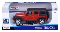 Maisto Jeep Wrangler Unlimited 2015 1/24 Model Car Orange Licensed