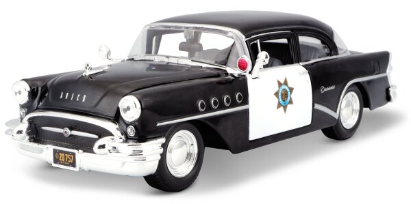 Buick Century 1955 1/24 Modellauto schwarz von Maisto lizenziert und detailgetreu