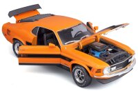 Ford Mustang Mach 1 1970 1/18 Orange Modellauto von Maisto lizenziert