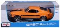 Ford Mustang Mach 1 1970 1/18 Orange Modellauto von Maisto lizenziert