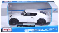 Nissan Skyline 2000 GT-R 1973 KPGC110 1/24 Modellauto Weiss von Maisto