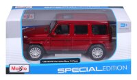 Mercedes-Benz G-Klasse 2019 1/24 rot Modellauto von Maisto lizenziert und detailgetreu