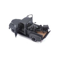 Ford F-1 Pick-Up 1948 Harley Davidson 1/24 grau Modellauto von Maisto