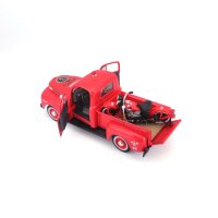 Ford F-1 Pick-Up 1948 Harley Davidson 1/24 Modellauto rot von Maisto