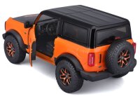 Ford Bronco Badlands 1/24 Model Car in Orange Harley Davidson Design