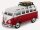 VW-Bus Samba T1 1/24 rot mit Dachträger und Gepäck von Maisto