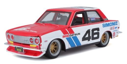 Datsun BRE 510 1/24 Modellauto rot von Maisto detailgetreu lizenziert