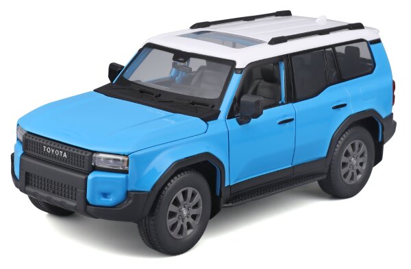 Toyota Landcruiser 2024 1/24 Modellauto blau von Maisto lizenziert und detailgetreu