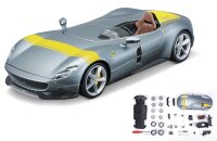 Ferrari Monza SP1 1/24 Bausatz silber Metallmodell mit 2...