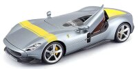 Ferrari Monza SP1 1/24 Bausatz silber Metallmodell mit 2 Felgen-Sätzen