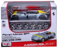 Ferrari Monza SP1 1/24 Bausatz silber Metallmodell mit 2 Felgen-Sätzen