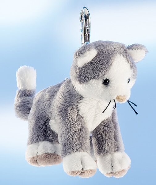 Cute Plush Cat Pendant Cleo with Clip for Animal Lovers