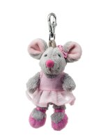 Cute Ballet Mouse Plush Keychain with Carabiner by Schaffer