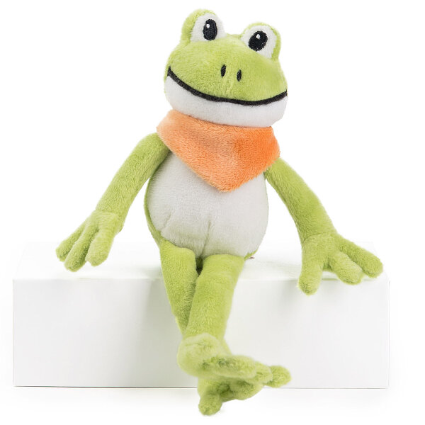 Niedlicher 16cm Plüschfrosch Quark von Schaffer - Hochwertiges Spielzeug