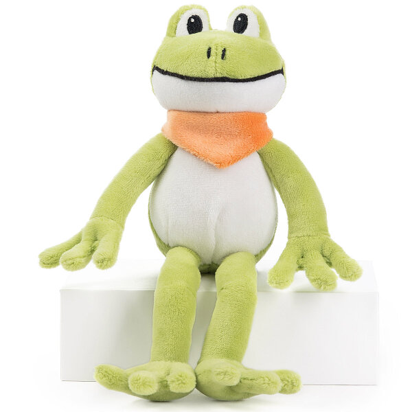 Niedlicher Plüschfrosch Quark 21cm von Schaffer - Hochwertiges Spielzeug