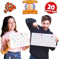 Animal Stamp Set 20 Pieces with Washable Inks for...