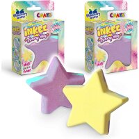 Inkee Foamy Star Badebombe mit Blaubeerduft in Gelb und Lila
