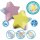 Inkee Foamy Star Badebombe mit Blaubeerduft in Gelb und Lila