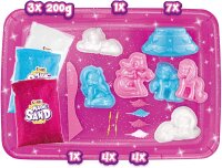 Magic Sand Einhorn Bastelset 600g mit Förmchen und Glitzersand für kreatives Spielen