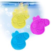 Inkee Peppa Pig Badebomben 3er-Set mit Erdbeerduft und Mandelöl