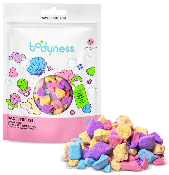 Bodyness Badestreusel Sugar Rush 300g für ein traumhaftes Badeerlebnis