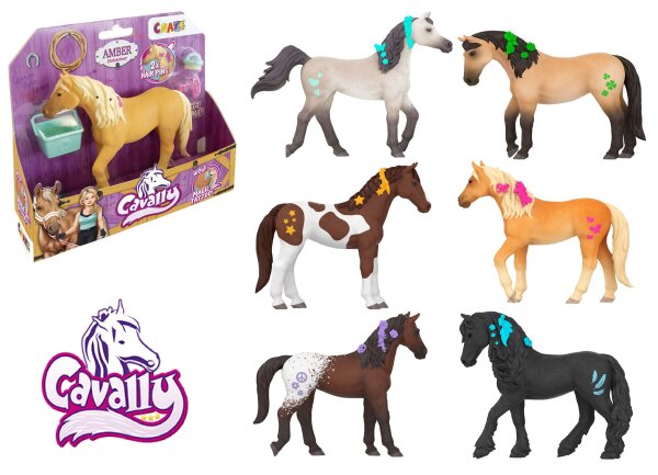 Cavally Box Set mit 6 realistischen Pferden und Farbwechselfunktion